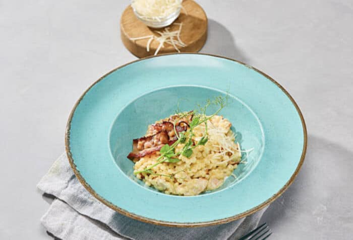 Bronzed Chicken w/Roasted Corn & Bacon Risotto (6/4)
